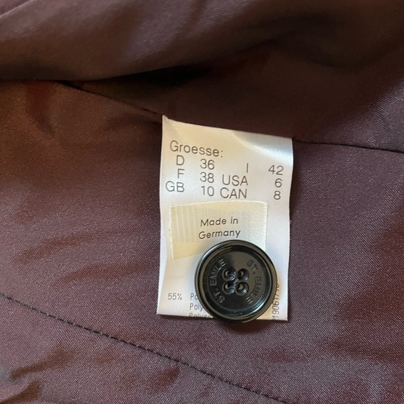 St Emile Black Wool Blend Pea Coat Size 6 - Picture 7 of 8